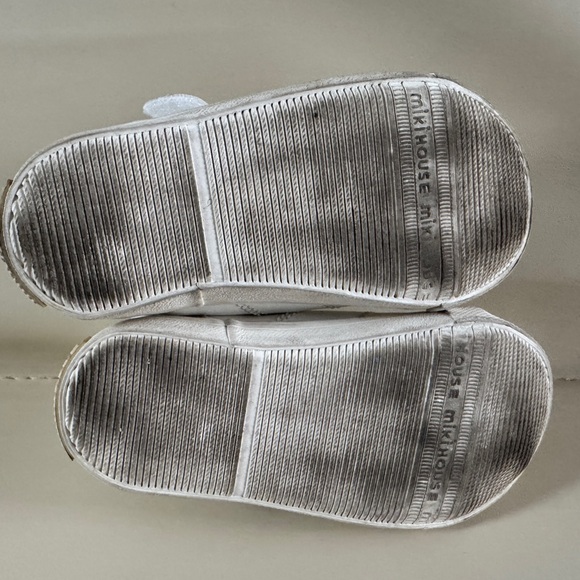 Miki House White & Gold Toddler Sneakers - Picture 7 of 12
